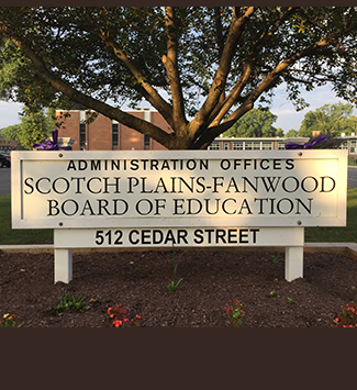  Sign in front of Board of Ed offices