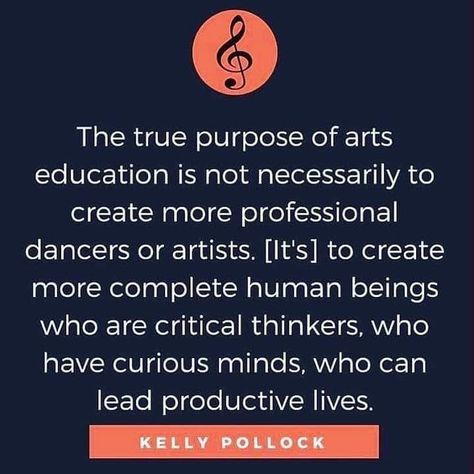 The true purpose of arts education quote meme 